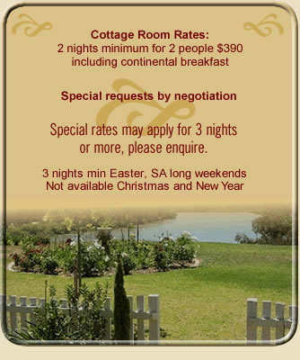 Paringa House Luxury Bed and Breakfast accommodation in the Riverland with river views